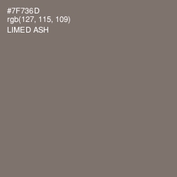 #7F736D - Limed Ash Color Image